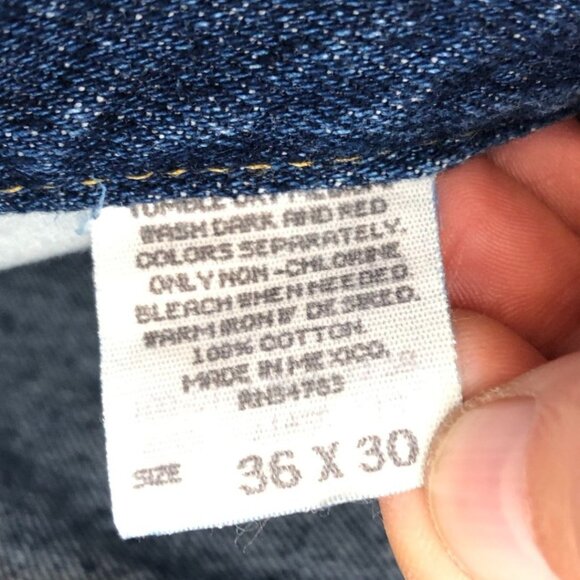 NWT Riders By Lee Mens Jeans Size 36x30 Classic Fit Straight Leg Blue Denim - Picture 9 of 14